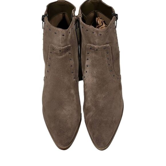 Marc Fisher Wanida Women's Taupe Suede Studded Ankle Booties Size 9M - Picture 4 of 10
